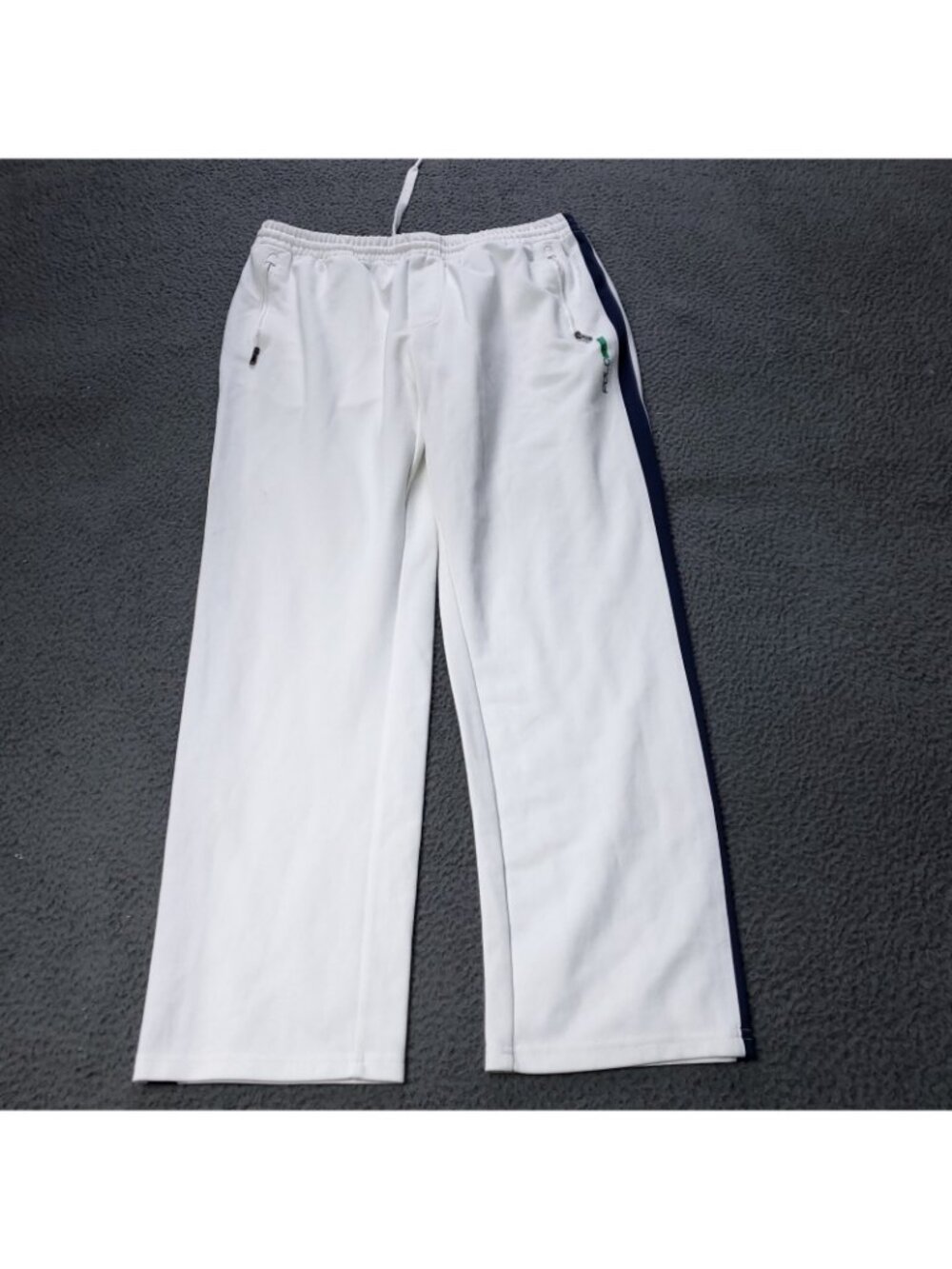 VINTAGE 90s Polo Sport Ralph Lauren Pants Mens XL 30 x 30 Track Cotton White RL - Picture 3 of 11